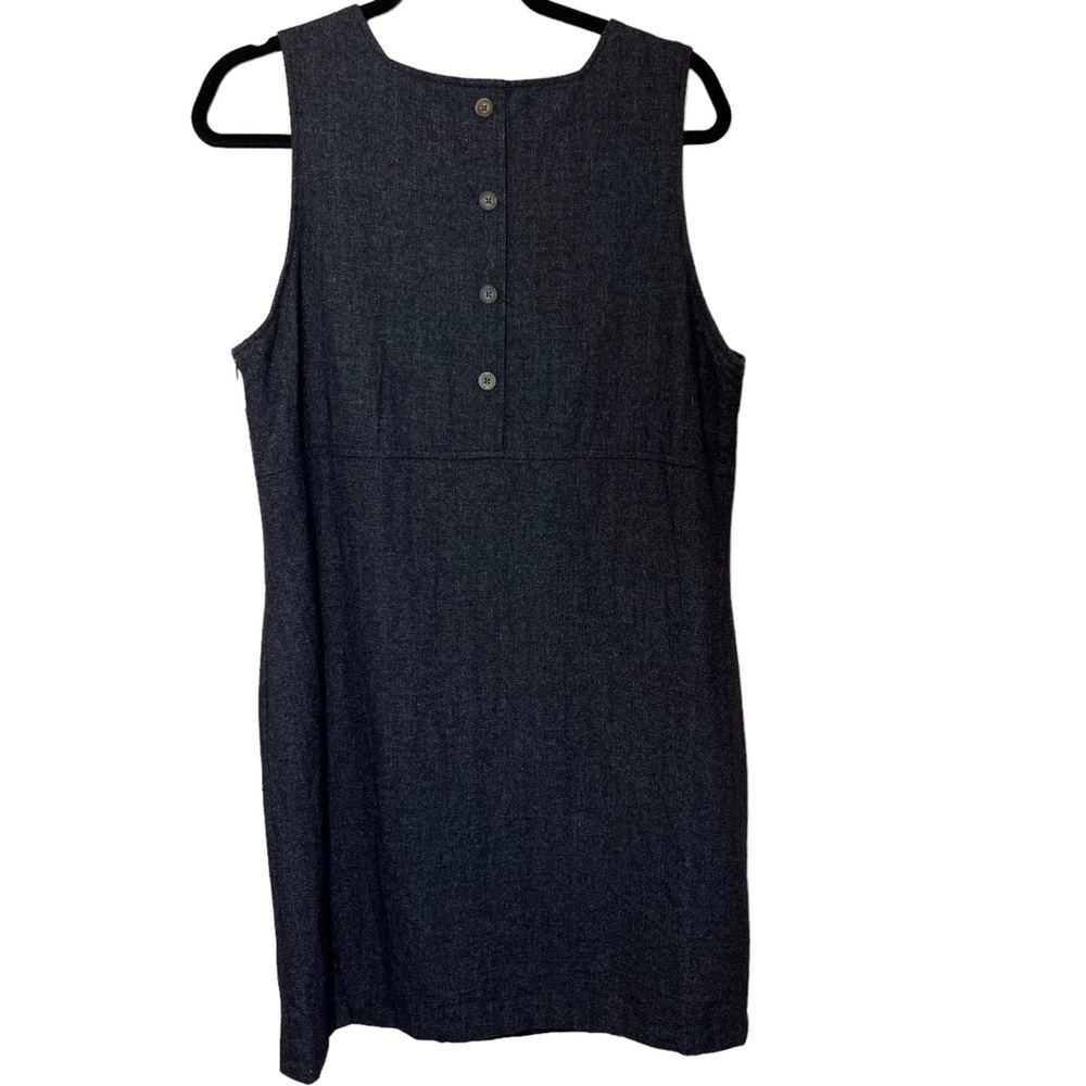 Vintage Woolrich medium charcoal gray shift dress - Picture 2 of 16